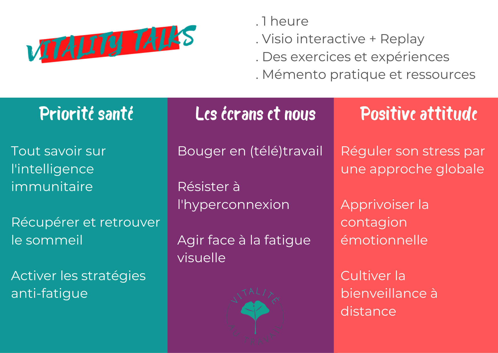Page Conférences et webinaires